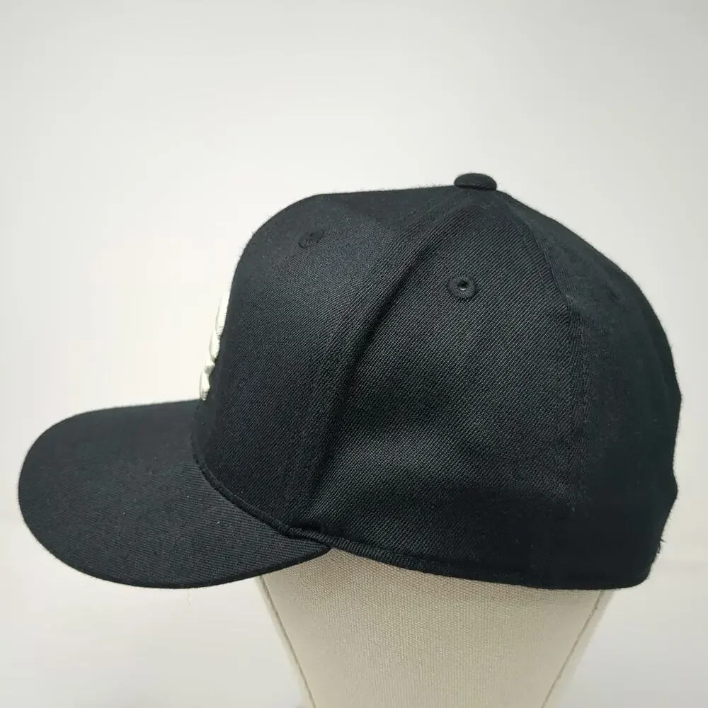 210 Fitted Baseball Cap Black 7 5/8 TB12 Logo Raised Embroidery Structured Hat